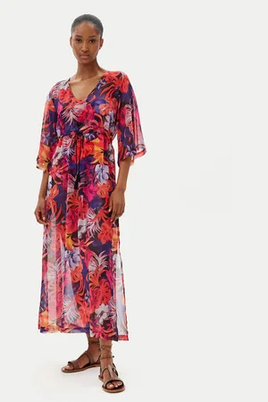 Selmark Sukienka plażowa BL596 Relaxed Fit
