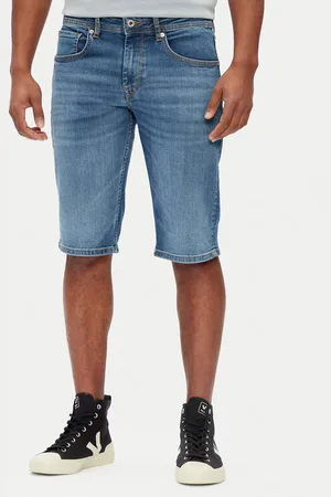 Pepe Jeans Szorty jeansowe Cash PM801081 Straight Fit