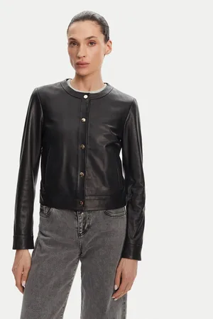 Serge Pariente Kurtka skórzana Marion Slim Fit