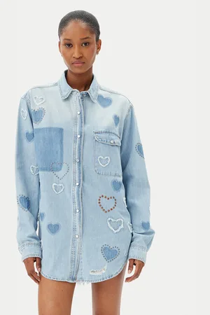 ONE TEASPOON Koszula jeansowa Everyday Studded 26714 Relaxed Fit