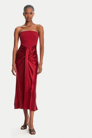 Staud Sukienka koktajlowa Wayfaaring R24F2160PS Slim Fit
