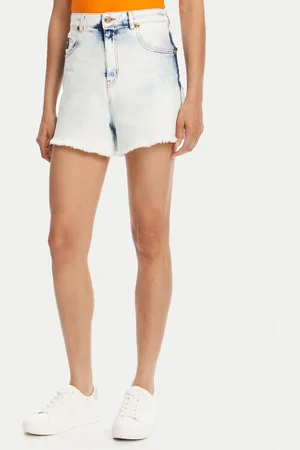 VERSACE Szorty jeansowe 78HAD51R Straight Fit