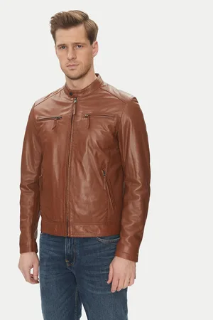Serge Pariente Kurtka skórzana Tonic Slim Fit