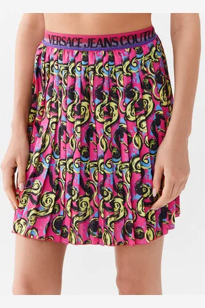 VERSACE Spódnica plisowana 74HAE820 Regular Fit