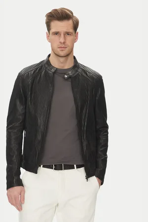 Serge Pariente Kurtka skórzana Leni Slim Fit