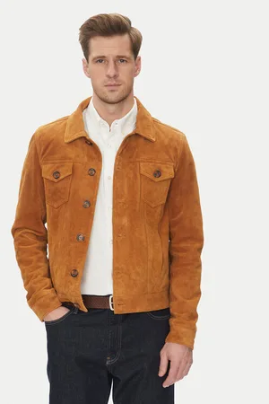 Serge Pariente Kurtka skórzana Jeans Regular Fit