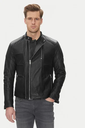Serge Pariente Kurtka skórzana Couture Slim Fit