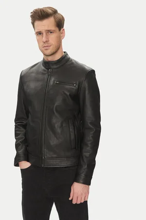 Serge Pariente Kurtka skórzana RETRO Slim Fit