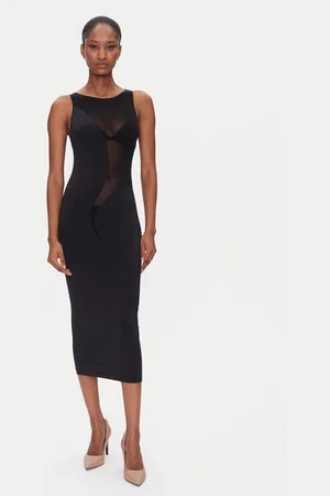Wolford Sukienka koktajlowa Satin Sheer 57176 Slim Fit