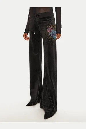 Juicy Couture Spodnie dresowe Scared Heart JCBBJ224817 Flared Leg