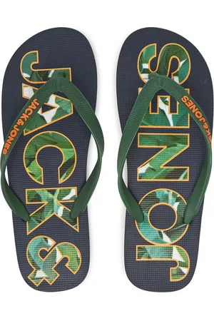 JACK & JONES Japonki Jfwlogo Palm Print Flip Flop Ln 12230642