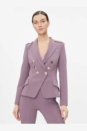 Elisabetta Franchi Marynarka GI-061-36E3-V600 Slim Fit