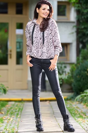 Awama Wzorzysta Bluza z Kapturem