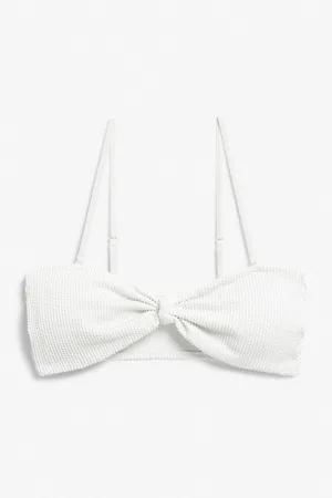 Monki Kobieta Bikini - Shirred bandeau bikini top