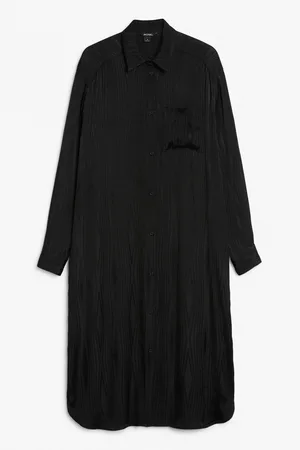 Monki Kobieta Oversize - Oversize jacquard shirt dress