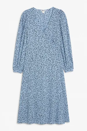 Monki Long sleeve V-neck dress