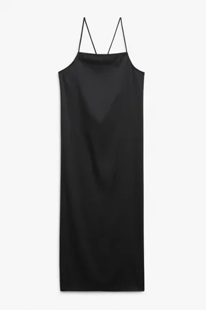 Monki Square neck midi slip dress