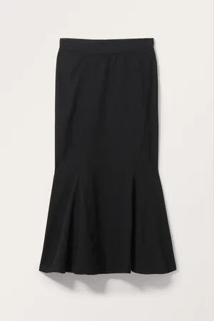 Monki Linen Blend Maxi Mermaid Skirt