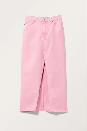 Monki Slitted Maxi Denim Skirt