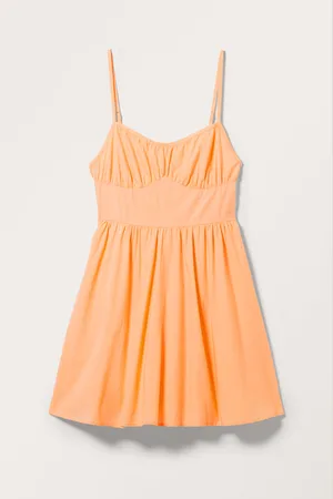 Monki Gathered Mini Strap Dress