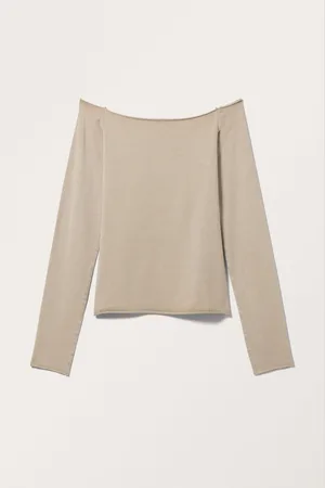 Monki Slim Off-shoulder Long Sleeve Top