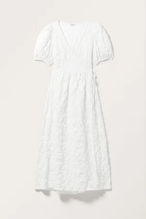 Monki Wrap Midi Cotton Dress
