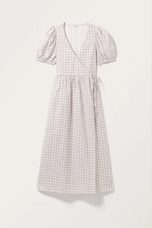 Monki Wrap Midi Cotton Dress