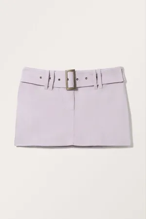 Monki Belted Mini Corduroy Skirt