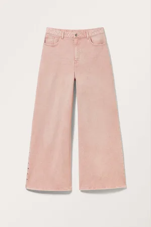 Monki Loose Wide Leg Studded Trousers