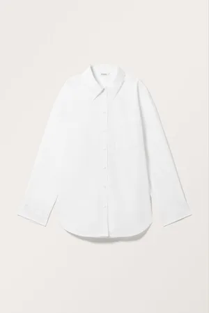 Monki Oversized Long Sleeve Poplin Shirt