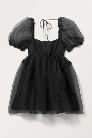 Monki Square Neck Puffy Babydoll Dress