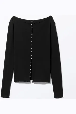 Monki Long Sleeve Button Top
