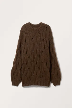 Monki Oversized Cable-Knit Sweater