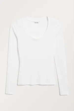 Monki Long sleeve round neck top