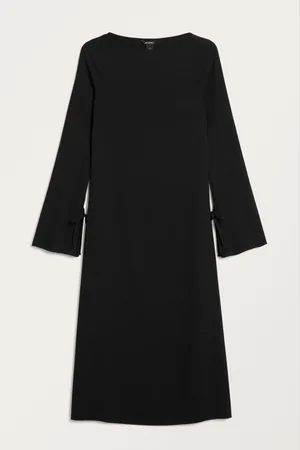 Monki Boat Neck Long Sleeve Maxi Dress