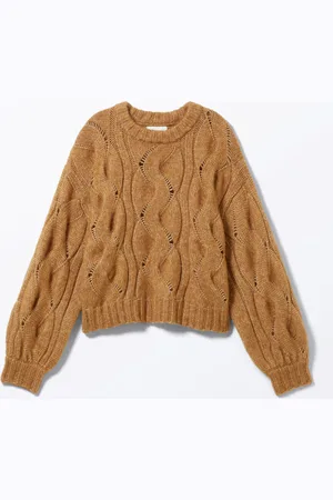 Monki Short Cable Knitted Sweater