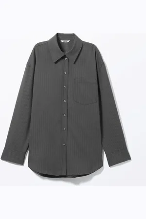 Monki Long-Sleeved Oversized Poplin Shirt