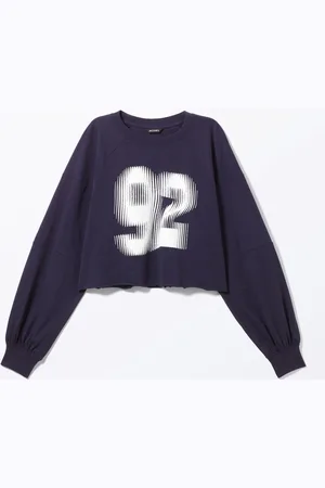 Monki Cropped Long-Sleeved T-shirt