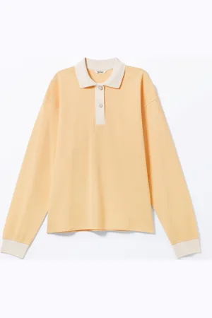 Monki Long Sleeve Rugby Polo Top