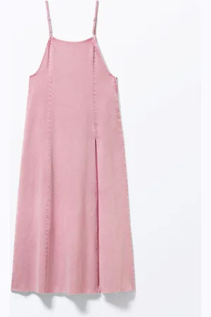 Monki Sleeveless Twill Maxi Slip Dress