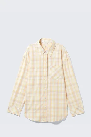 Monki Long-Sleeved Oversized Poplin Shirt