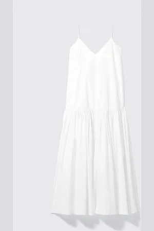 Monki Tiered Cotton Poplin Maxi Dress