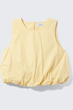 Monki Balloon Hem Sleeveless Poplin Top