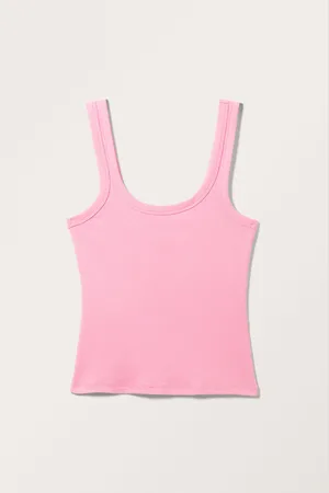 Monki Rib Fitted Tank Top