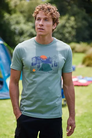 Mountain Warehouse Męski T-shirt organiczny — kemping