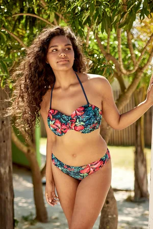 Animale Docks damski top od bikini z nadrukiem i wiązaniem z przodu