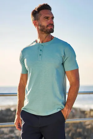 Mountain Warehouse Hasst Henley męska koszulka kąpielowa UV