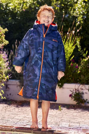 Mountain Warehouse Tidal dziecięcy wodoodporny szlafrok do przebierania z nadrukiem