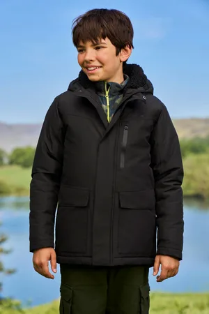 Mountain Warehouse Noah — kurtka wodoodporna dla dzieci ocieplana polarem