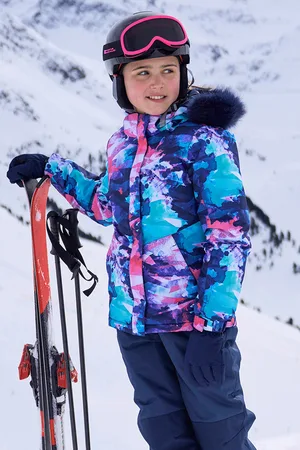 Mountain Warehouse Glacial wodoodporna dziecięca kurtka zimowa z nadrukiem